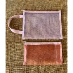 KIT DUAS NECESSAIRE - COR ROSA E TRANSPARÊNCIA - ... - MONOWI 