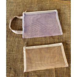 KIT DUAS NECESSAIRE - COR CREME E TRANSPARÊNCIA -... - MONOWI 
