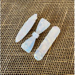 PRESILHAS - KIT 3 UN. - PEROLADO BRANCO - 1212123 - MONOWI 