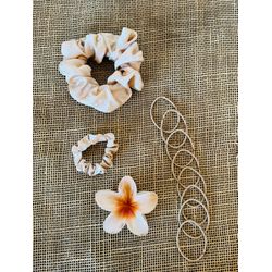 KIT ACESSÓRIOS PARA CABELO - COR AREIA/MARROM EM T... - MONOWI 