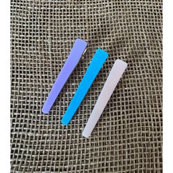 PRESILHAS - KIT 3 UN. - AZUL, ROXO E COR CREME - C... - MONOWI 