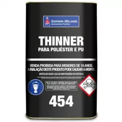 LAZZURIL THINNER P/POLIESTER/POLIURETANO 0454 5L - Monza Tintas