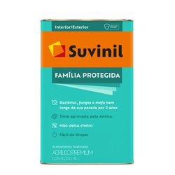 Tinta Acrílica Acetinado Família Protegida 18L Suv... - Monza Tintas