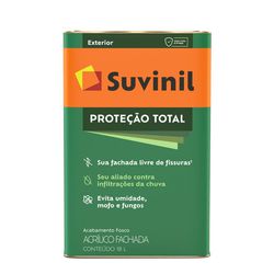 Tinta Acrilico Fosco Protecao Total Branco 18L Suv... - Monza Tintas