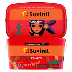 Tinta Acrilíca Fosco Criativa Branco Neve 5L Suvin... - Monza Tintas