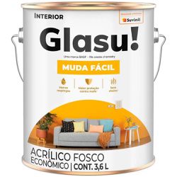 Tinta Branco Neve Muda Fácil Econômica Glasu 3,6L - Monza Tintas