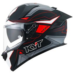 Capacete Kyt R2r Led - Preto Fosco Cinza - Moto One