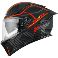 Capacete Kyt R2r Concept - Preto Fosco Vermelho - Moto One