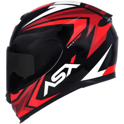 Capacete Asx Eagle Street - Preto Vermelho Branco - Moto One
