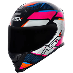 Capacete Asx Eagle Fast - Preto Rosa Branco - Moto One