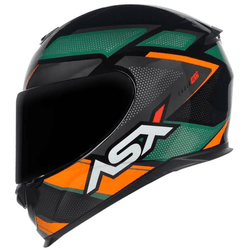 Capacete Asx Eagle Fast - Preto Verde Grafite - Moto One