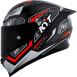Capacete Kyt Striker 2V Tech - Preto Vermelho. - Moto One