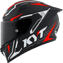 Capacete Kyt Striker 2V Asphalt - Preto Vermelho. - Moto One