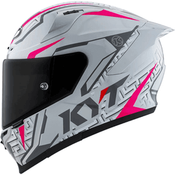 Capacete Kyt Striker 2V Asphalt - Cinza Rosa Branc... - Moto One