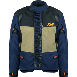 Jaqueta Asw Tsunami - Azul Preto Areia Laranja. - Moto One