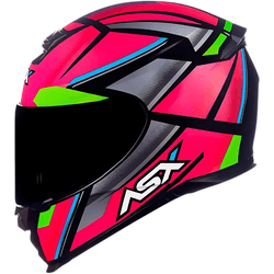 Capacete Asx Eagle Explorer - Preto Rosa Prata - Moto One