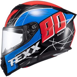 Capacete Texx Kaiman Vector - Azul Vermelho Preto ... - Moto One