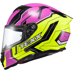 Capacete Texx Kaiman Teaser - Rosa Preto Verde - Moto One