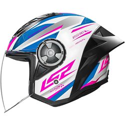 Capacete Ls2 Of616 Airflow 2 Draze - Branco/Azul/R... - Moto One