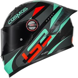 Capacete Ls2 Ff358 Pro Modok - Preto/Verde/Laranja - Moto One