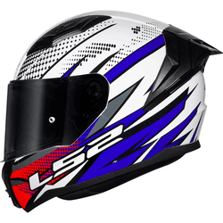 Capacete Ls2 Ff810 Vigo Flight - Branco/Azul/Verme... - Moto One