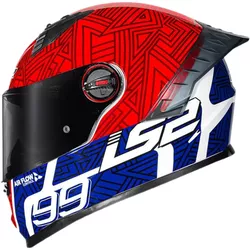 Capacete Ls2 Ff358 Pro Tiempo - Vermelho/Azul - Moto One