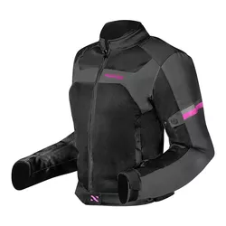 Jaqueta Lady Norisk Trip Air - Preto/Rosa - Moto One