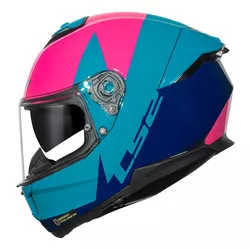 Capacete Ls2 Ff808 Stream II Thunderbiz - Azul/Ros - Moto One