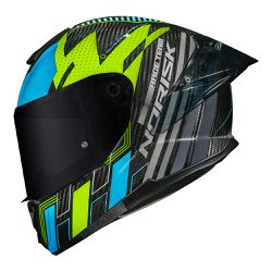 Capacete Norisk Carbon R Team - Amarelo Azul - Moto One