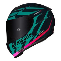 Capacete LS2 FF323 Arrow R Flames - Verde Rosa - Moto One
