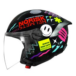 Capacete Norisk Neo (Aberto) Buddy - Preto - Moto One
