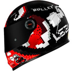 Capacete LS2 FF358 Bullet - Preto Vermelho - Moto One
