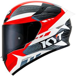 Capacete KYT TT Course Gear - Preto vermelho - Moto One