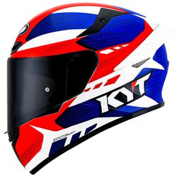 Capacete Kyt Tt Course Gear - Azul vermelho - Moto One