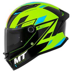 Capacete MT Stinger 2 Asphalt C3 - Preto Cinza Ama... - Moto One