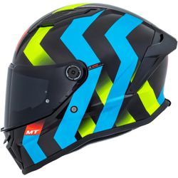 Capacete MT Stinger 2 Asphalt E7 - Preto Azul Amar... - Moto One