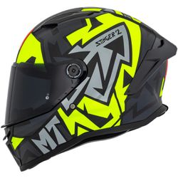 Capacete MT Stinger 2 Meld B3 - Preto Cinza Amarel - Moto One