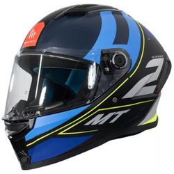 Capacete MT Stinger 2 Poun B6 - Azul Cinza - Moto One