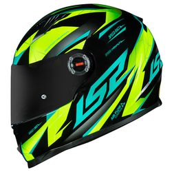 Capacete LS2 FF358 Draze - Preto Amarelo Verde - Moto One