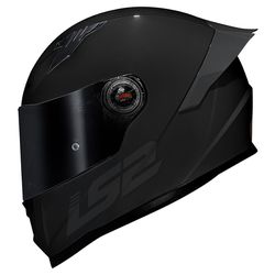 Capacete LS2 FF358 S Monocolor - Preto Brilhante - Moto One