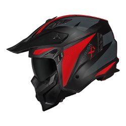 Capacete Norisk Darth 2 X1 - Preto Fosco Vermelho - Moto One