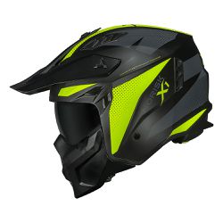 Capacete Norisk Darth 2 X1 - Preto Fosco Amarelo - Moto One
