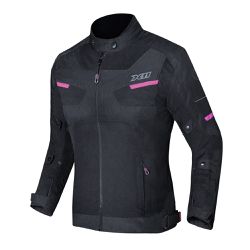 Jaqueta X11 Feminina 2 Breeze - Preto Rosa - Moto One
