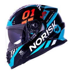 Capacete Norisk Ff302 Soul Tokyo - Preto Branco Ve... - Moto One