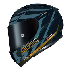 Capacete LS2 FF323 Arrow R Flames - Azul Dourado - Moto One
