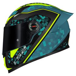 Capacete LS2 FF358 S Striker - Azul Amarelo - Moto One