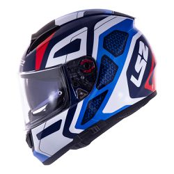 Capacete LS2 FF397 Vector Interceptor - Azul Verme... - Moto One