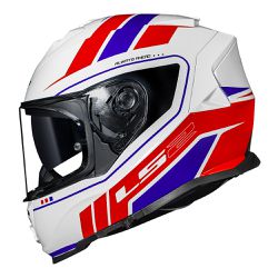 Capacete LS2 FF800 Storm Fist - Branco Vermelho Az... - Moto One