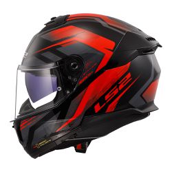 Capacete LS2 FF808 Stream 2 Fury - Preto Vermelho - Moto One