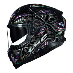 Capacete LS2 FF811 Vector 2 Tropical - Preto Branc - Moto One